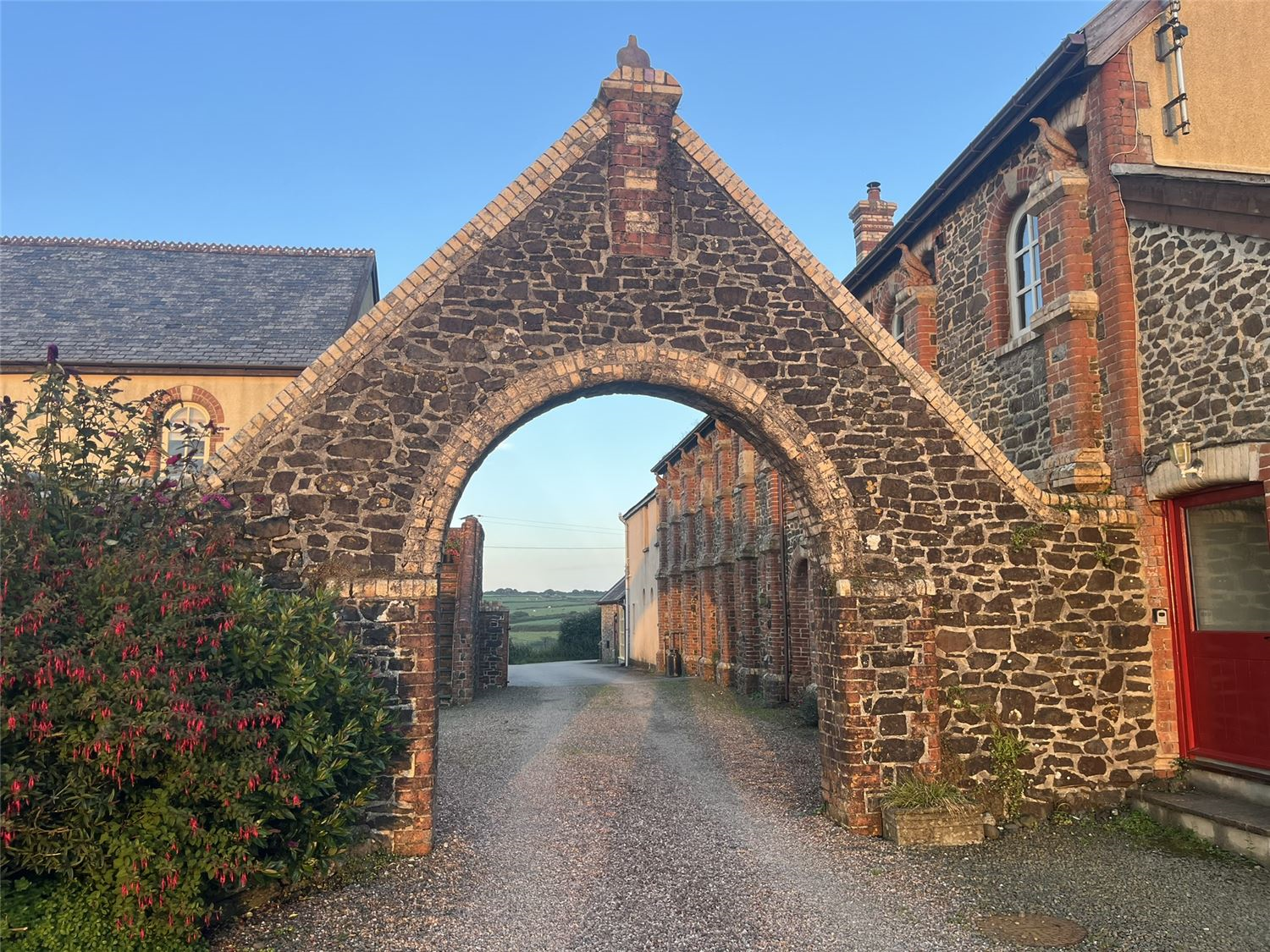 The arches at the barn. These are a Grade 2 Listed Structure